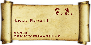 Havas Marcell névjegykártya